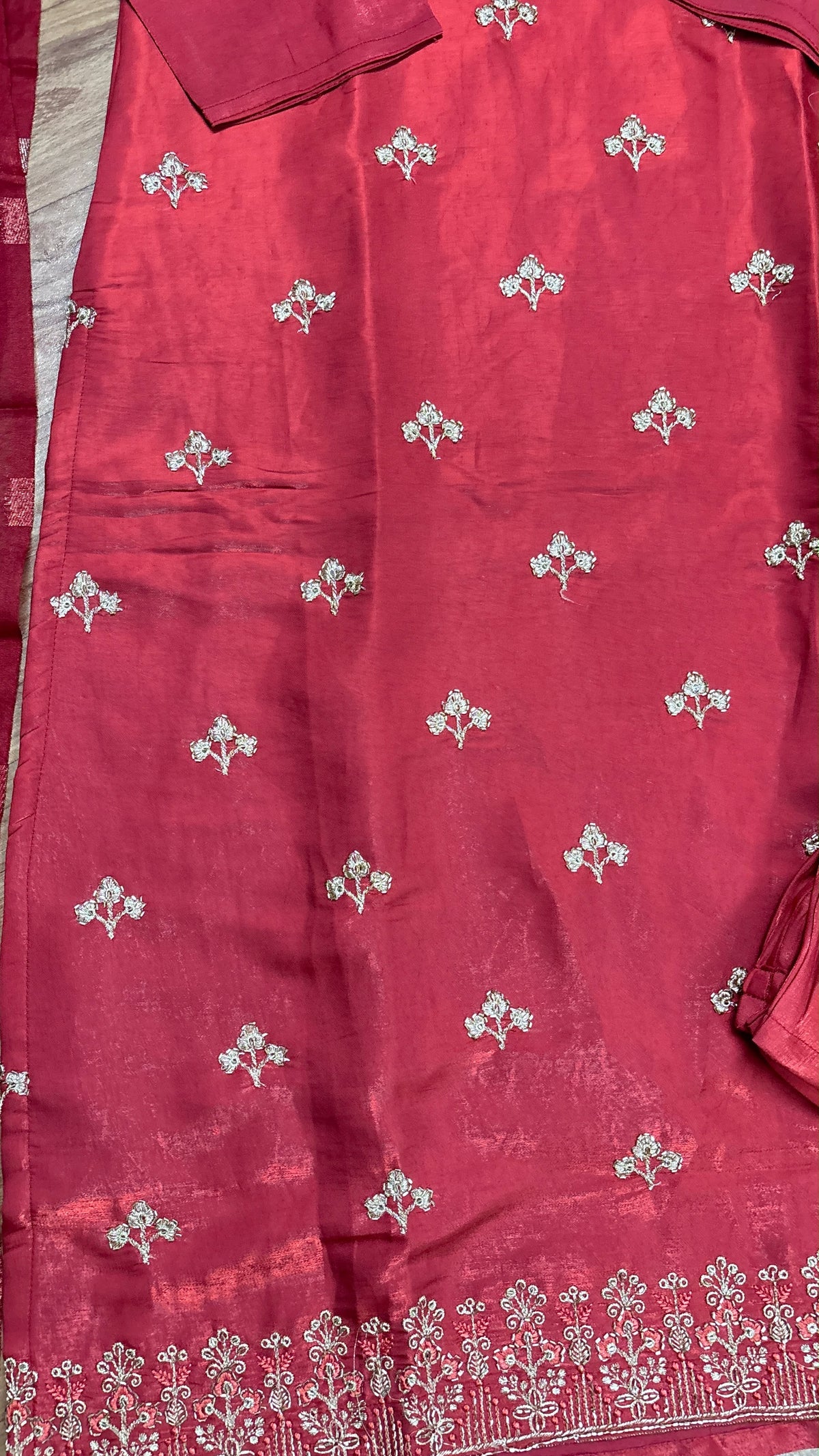 Suit set roman silk material