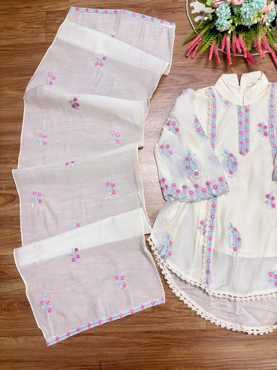 Kids wear full embroidery