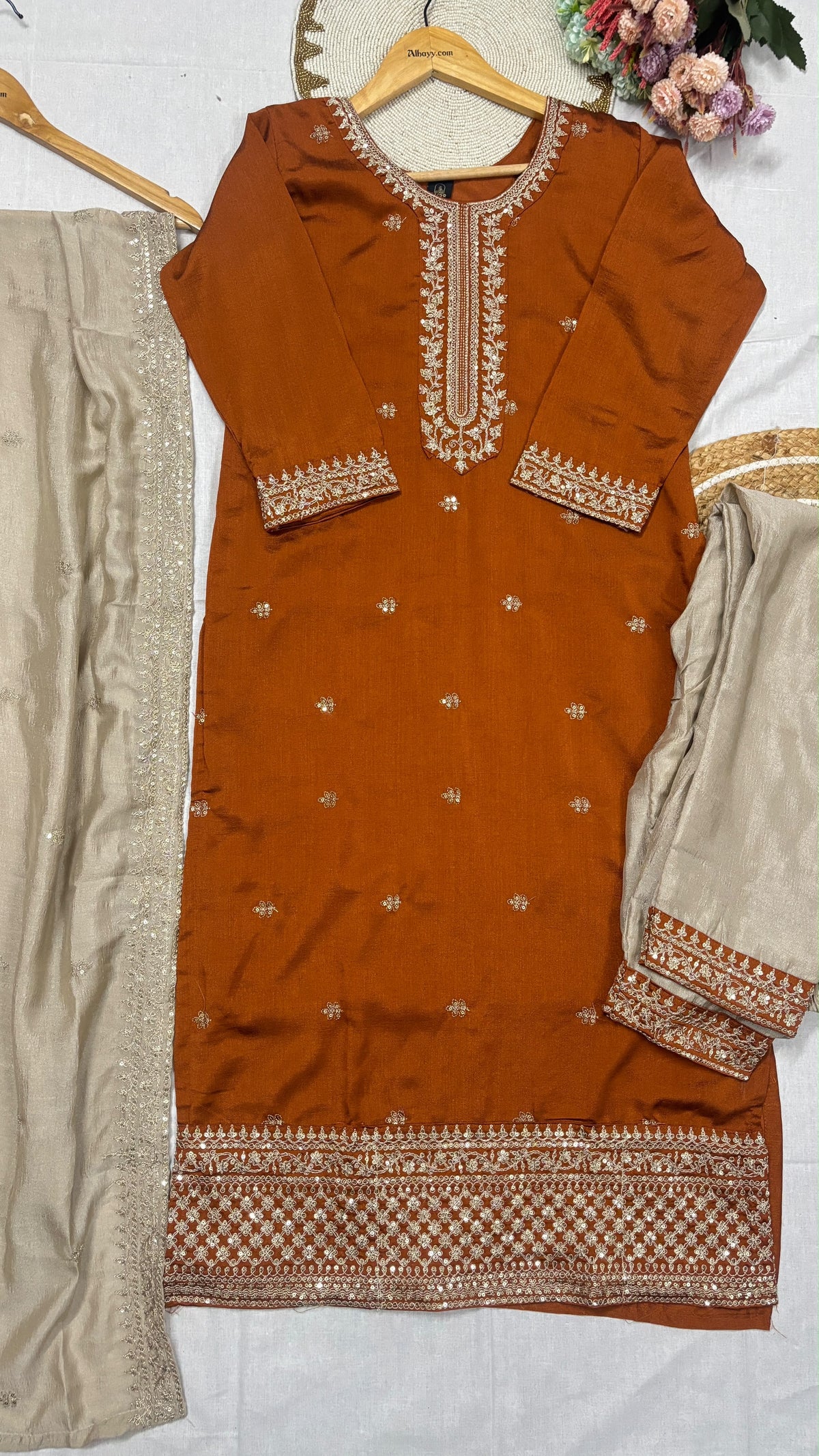 Silk suit set