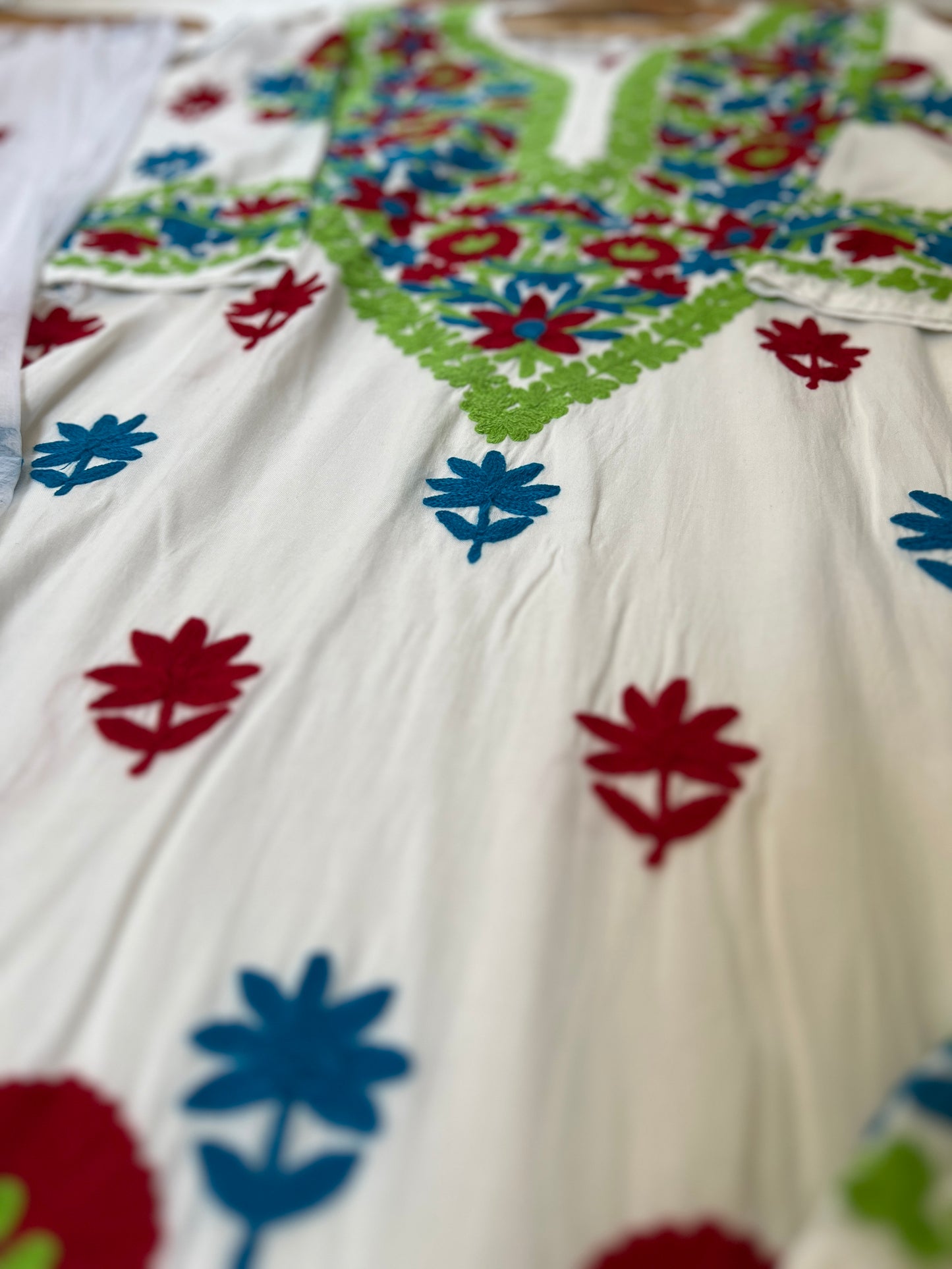 Beautiful dress with full embroidery