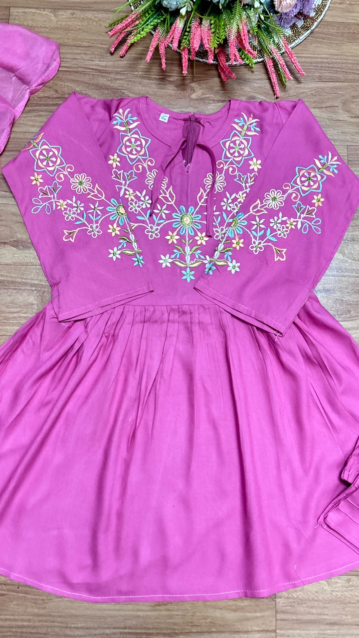 Kids dress with embroidery