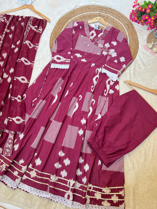 Beautiful cotton frock premium material