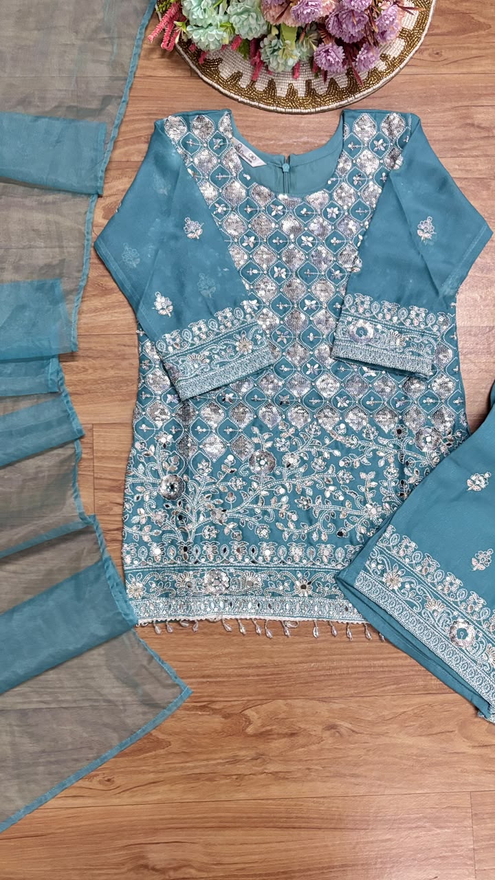Kids wear full work on Dress