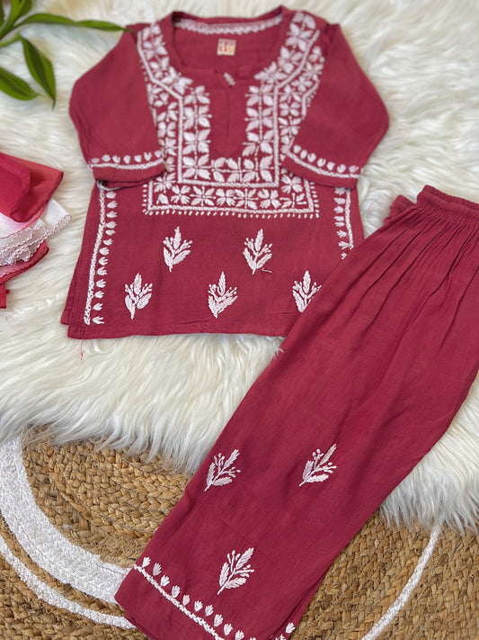Kids chikankari dress