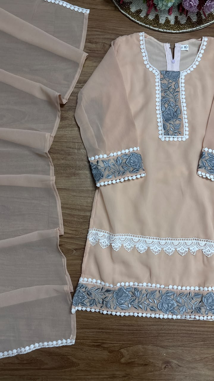 Kids wear embroidery and lace work