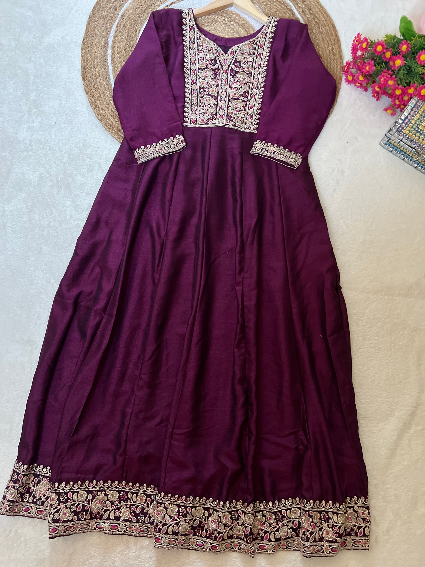 1021-beautiful frock dupatta set