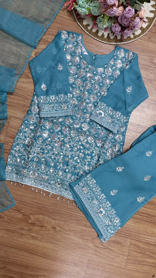 Kids wear full work on Dress