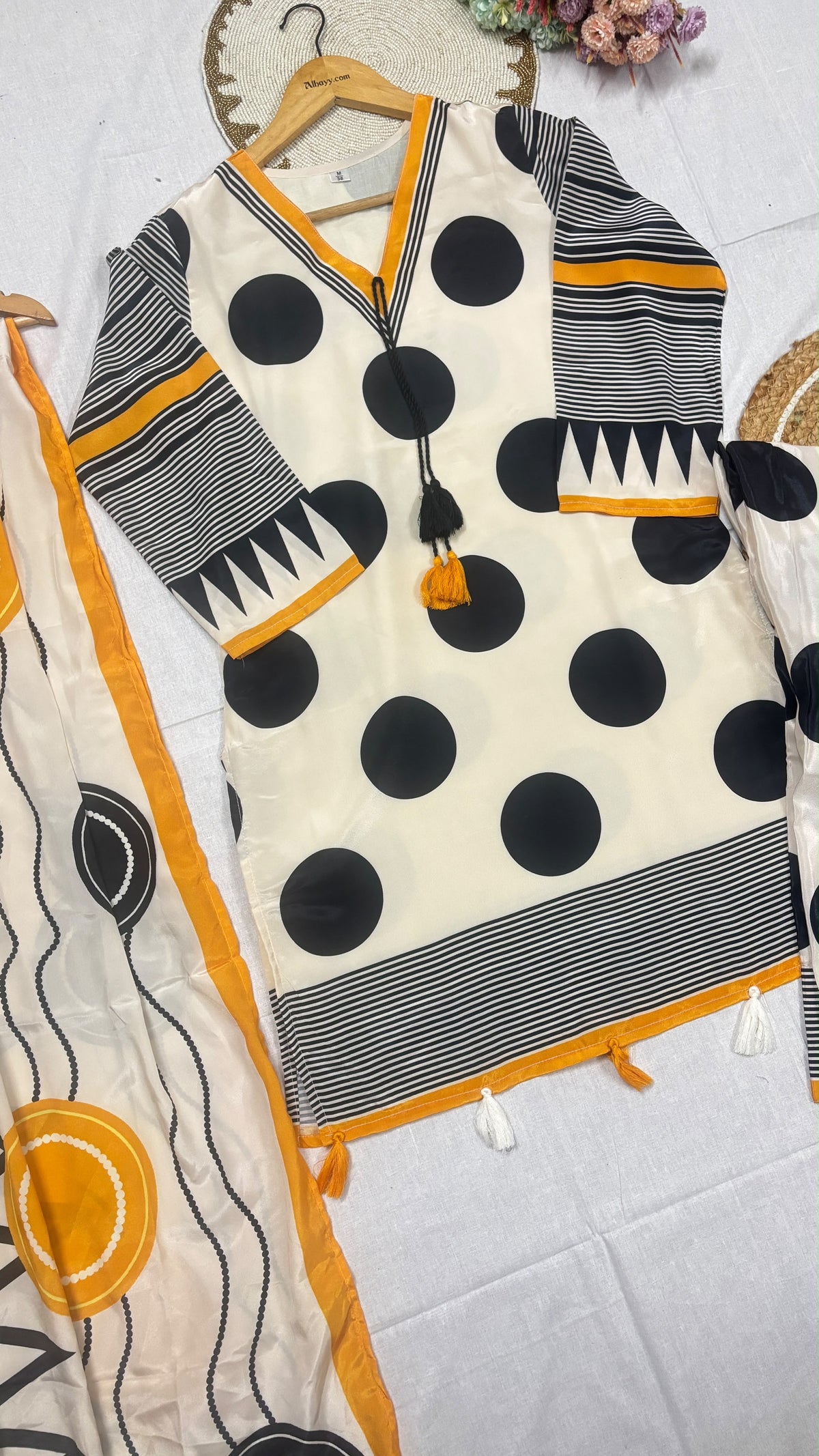 Polka dot suit set