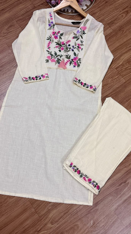 Cotton kurtie pant set