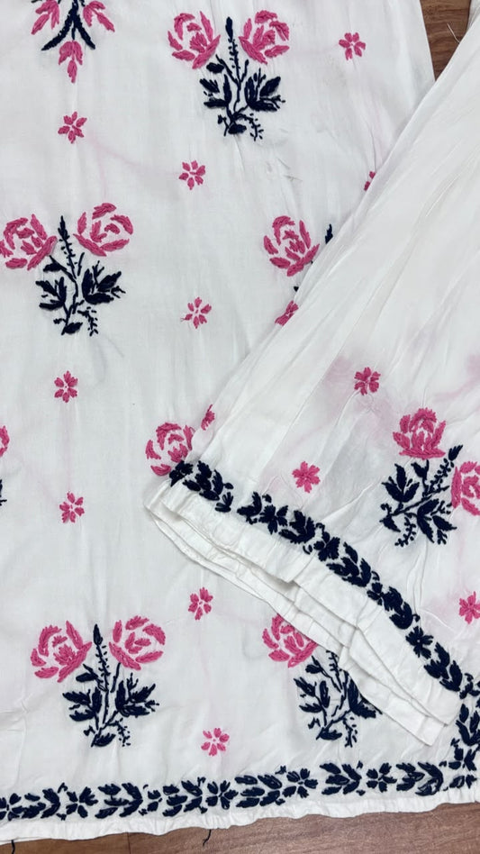 Chikankari cotton rayon soft material