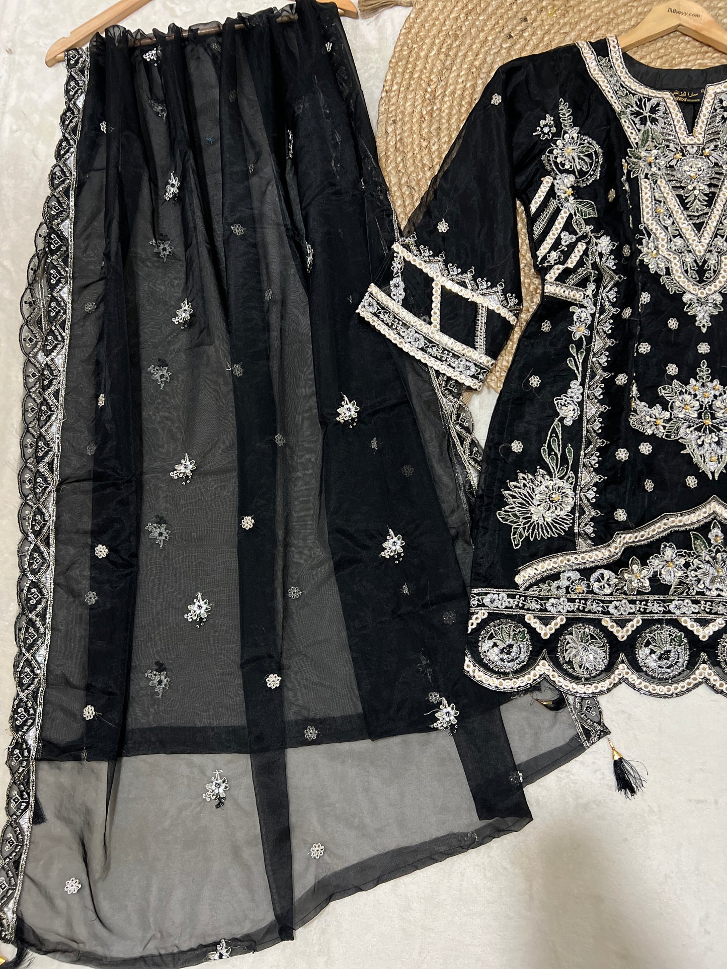 Premium Suit set -material organza with full embroidery and sequins work CBRP2064