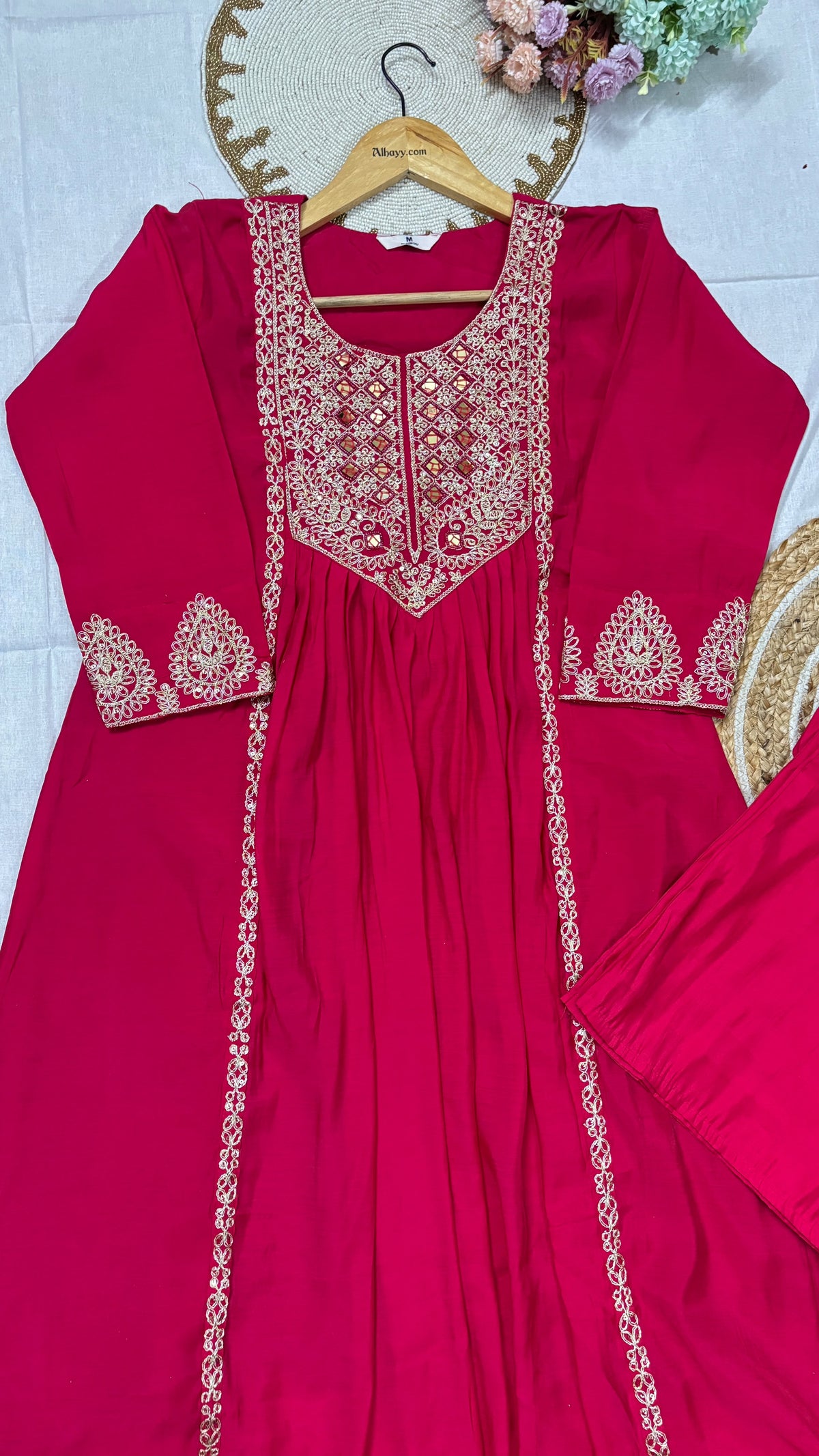 Mul chanderi suit set