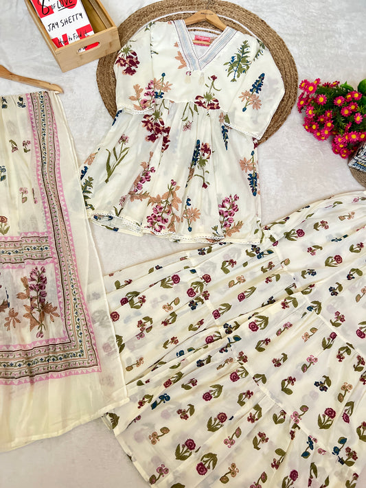 Beautiful dress in mul cotton with free earring