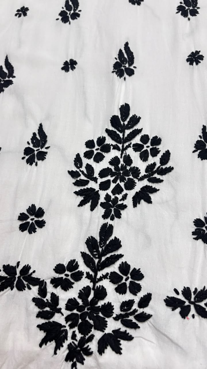 Rayon material chikankari