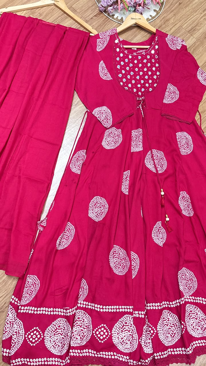 Frock dupatta set cotton