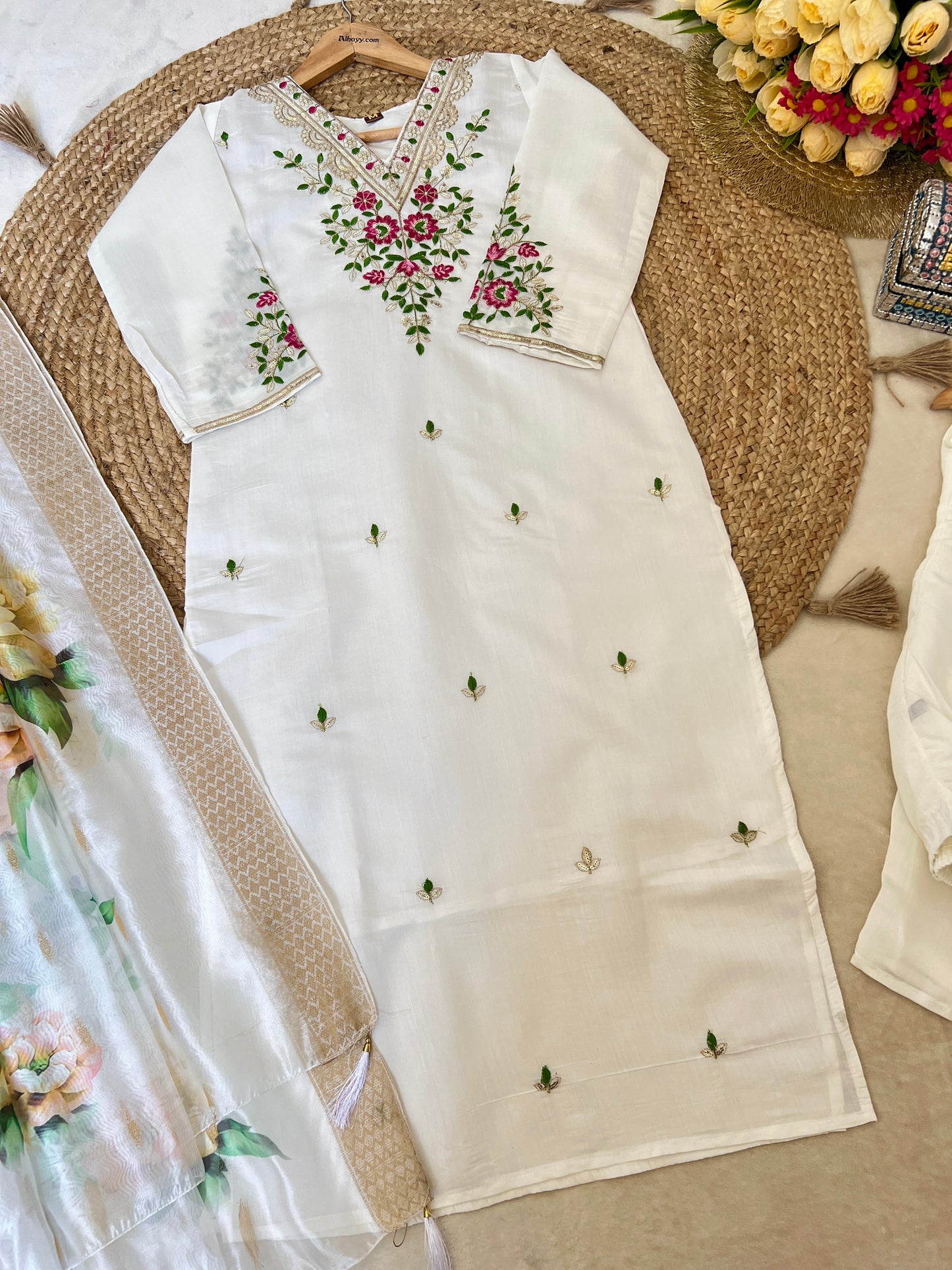 Premium Roman Silk Suit set CBRP4210