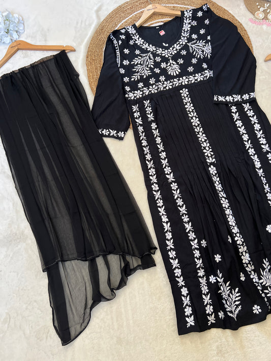 Beautiful chikankari dress in premium cotton rayon