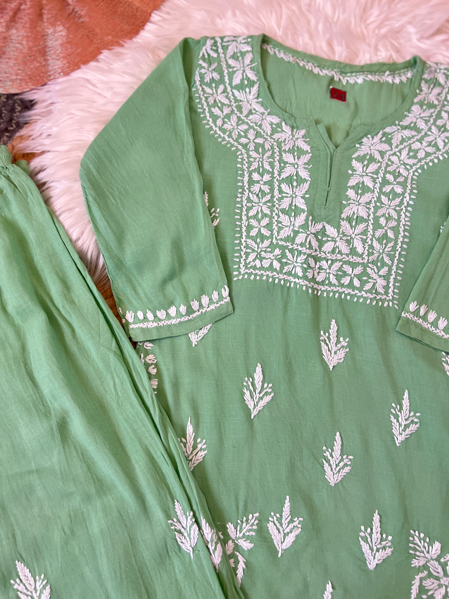 Kids Chikankari cotton rayon material