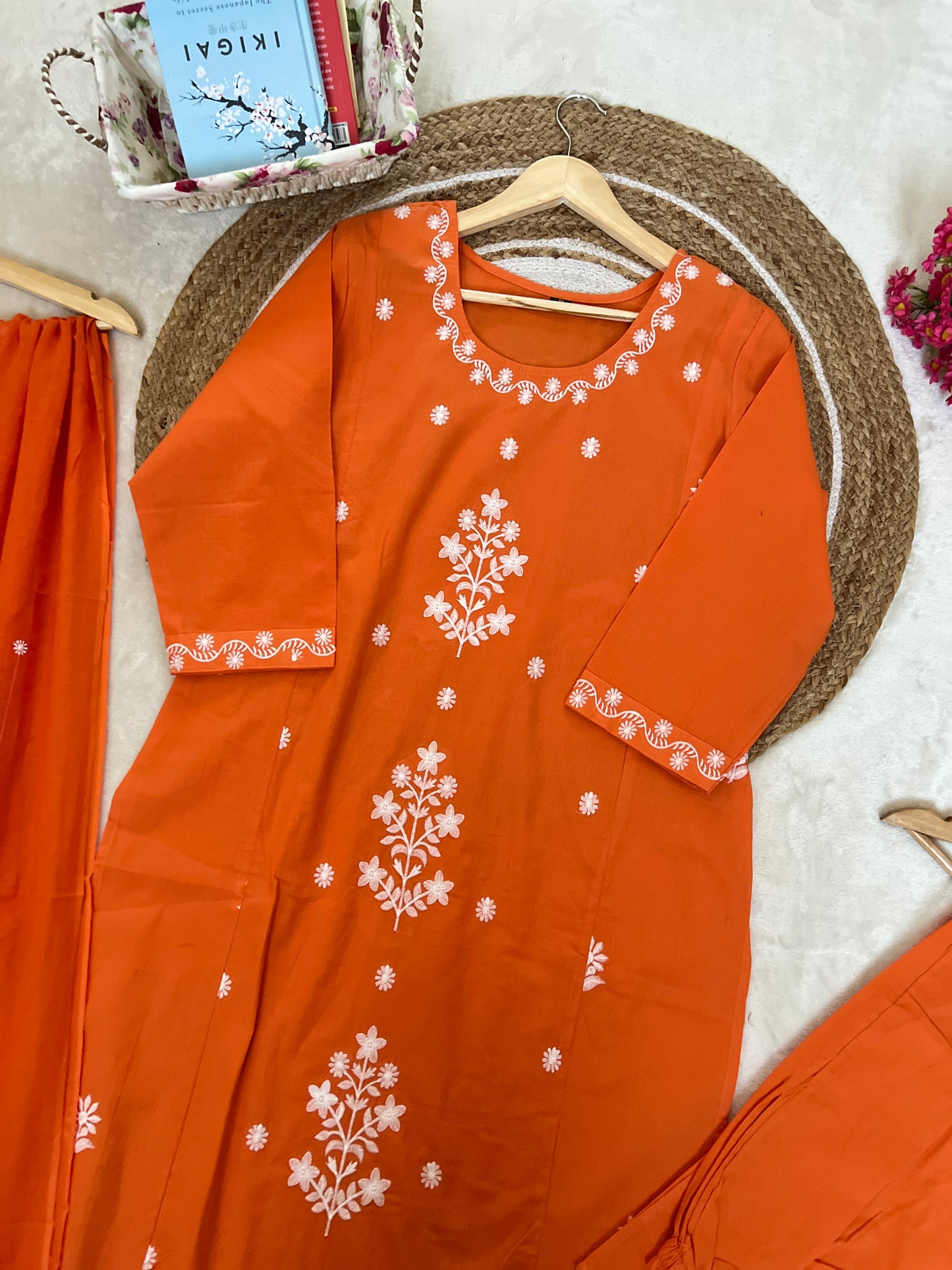 Premium cotton suit set (full embroidery)