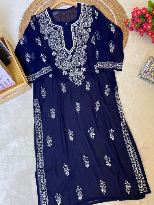 Chikankari kurtie