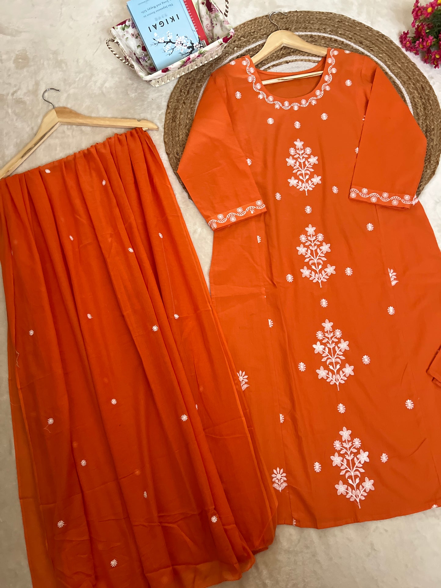 Premium cotton suit set (full embroidery)