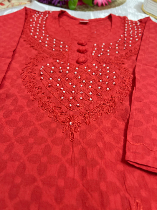 Cotton Chikankari kurti CBRP 300