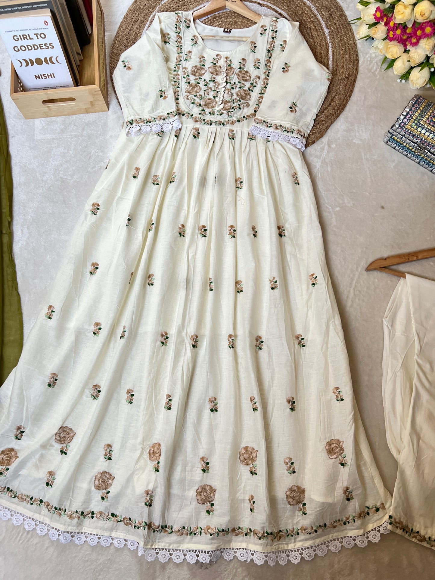 Cotton frock set CBRP4204