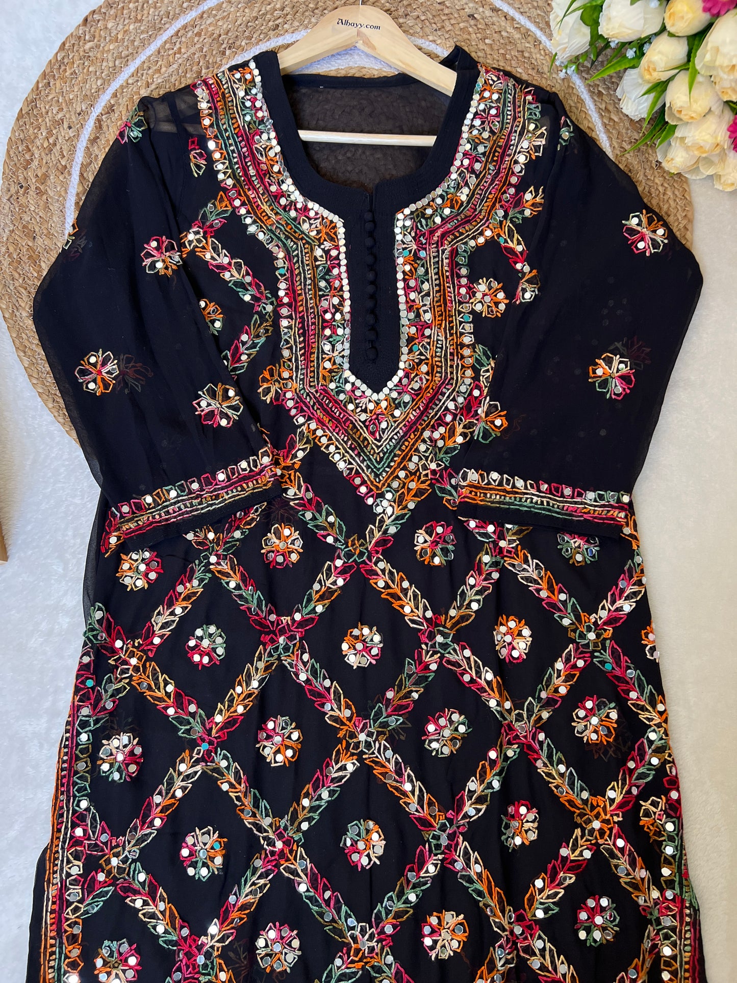 Pre booking - Mirror work kurtie