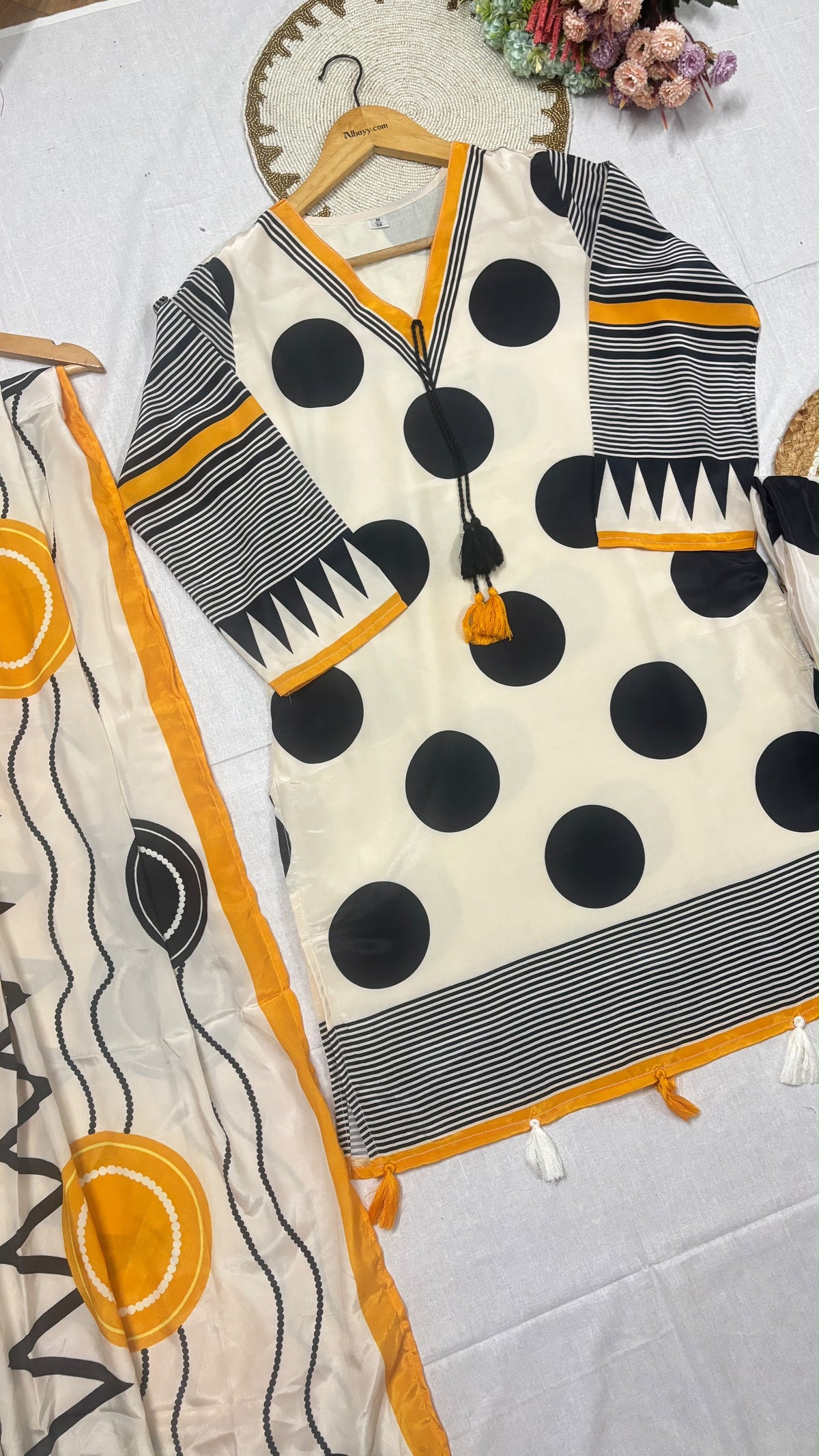 Polka dot suit set