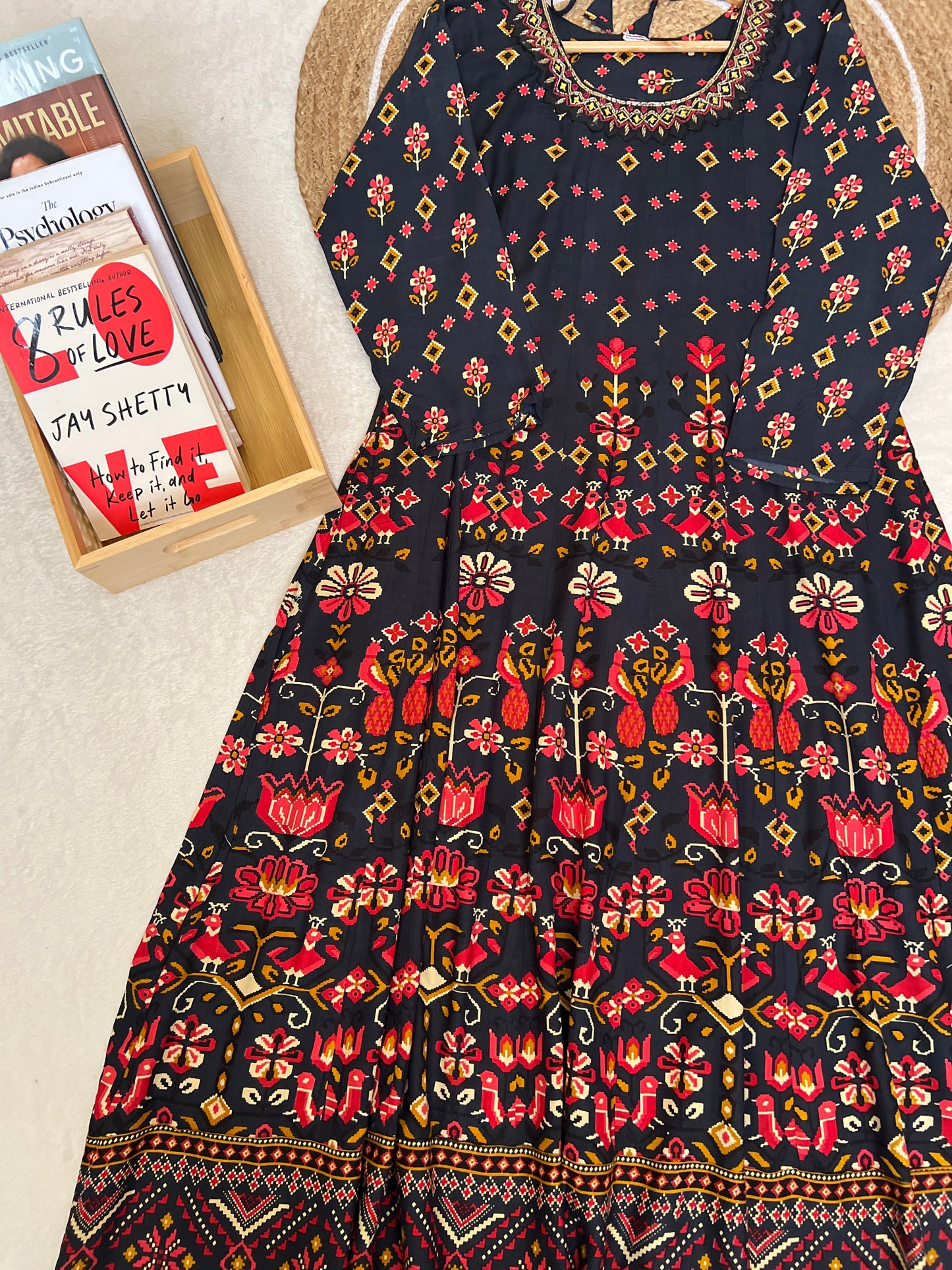 Beautiful frock in heavy rayon material (soft cotton)