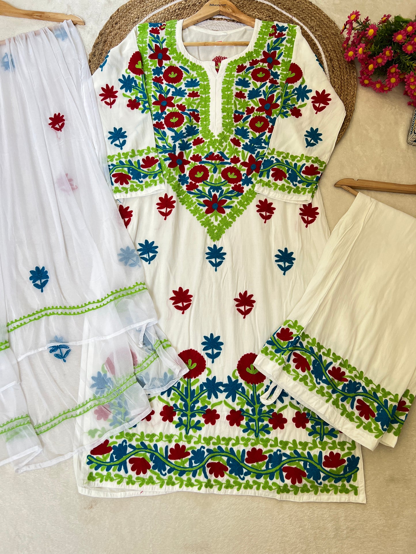 Beautiful dress with full embroidery