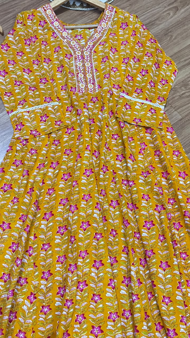 Cotton frock Dupatta set