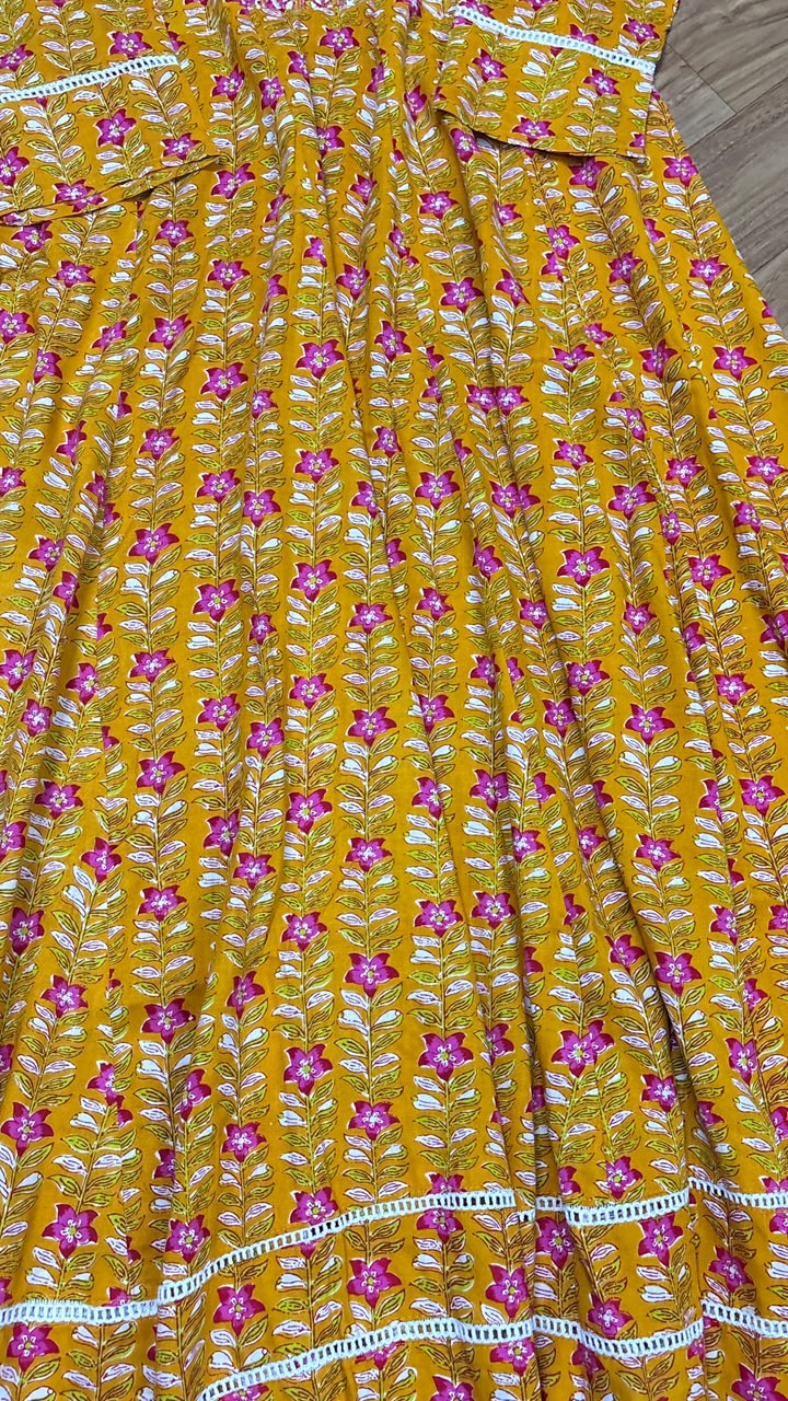 Cotton frock Dupatta set
