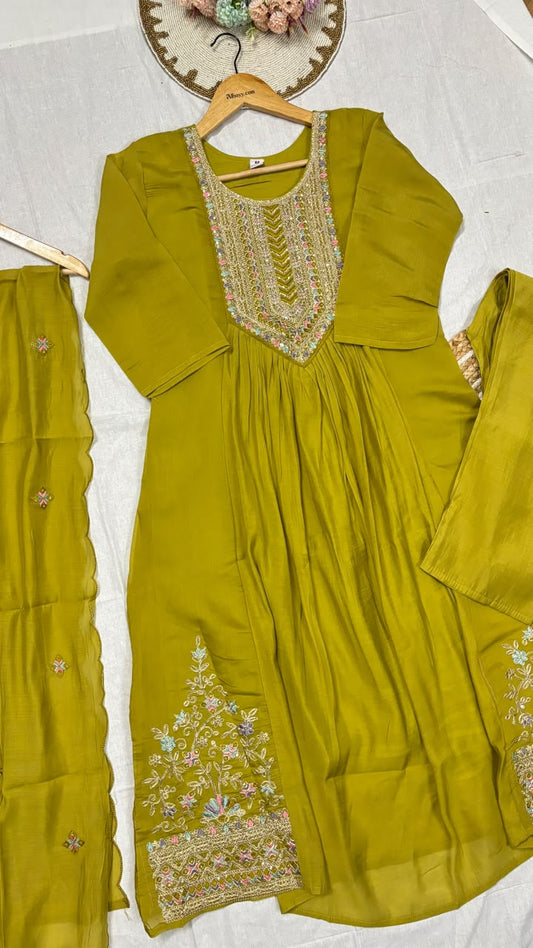 Suit set mul chanderi