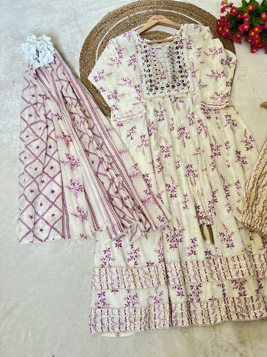 Frock set cotton rayon
