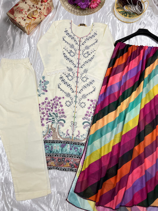 Full Embroidery cotton suit CBRP 500