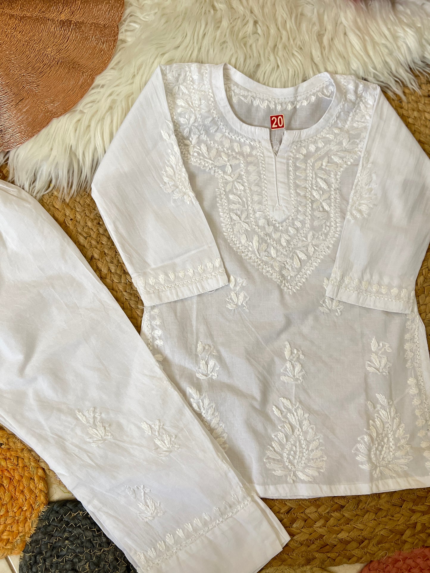 Beautiful chikankari dress in soft cotton