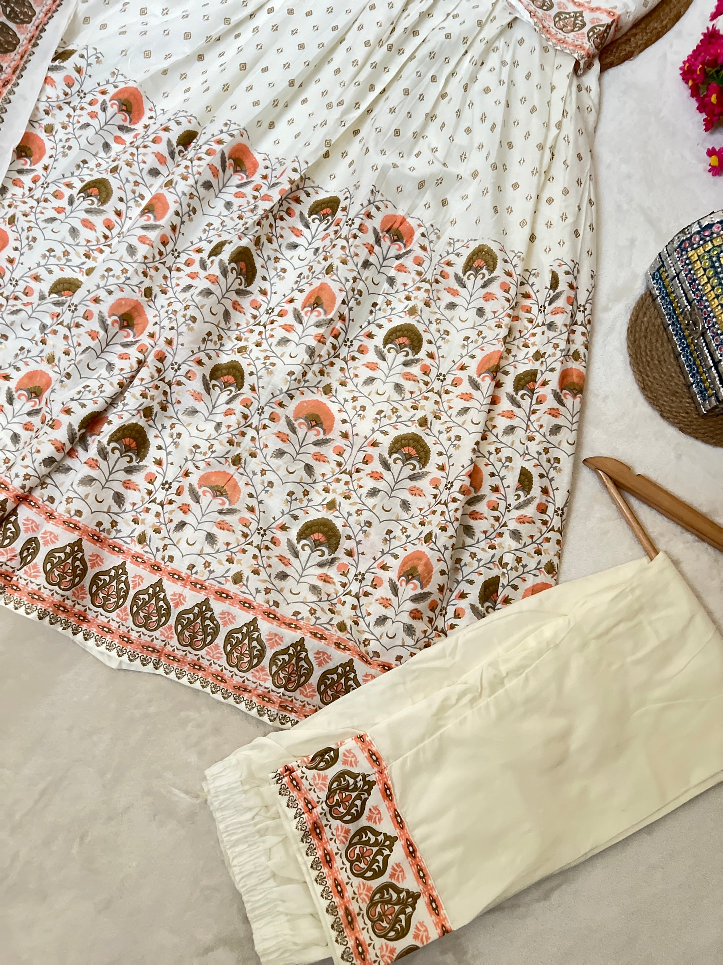 1016-Premium cotton frock set