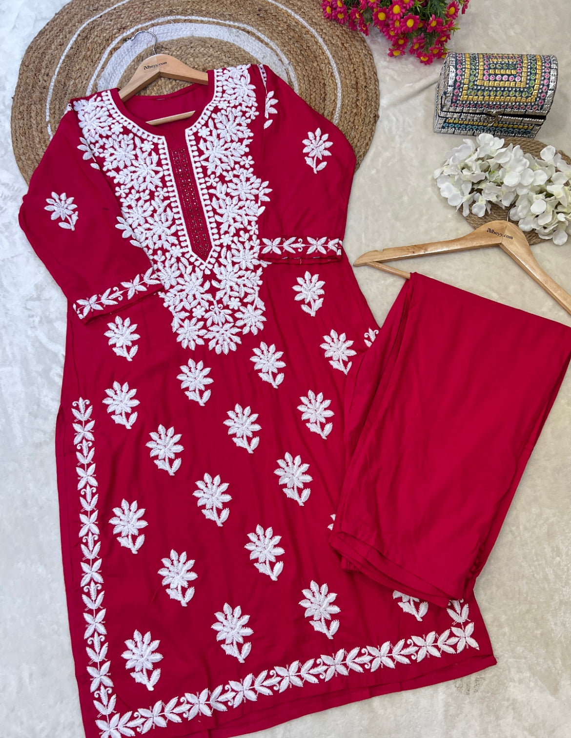 Full Embroidery Kurtie Pant set