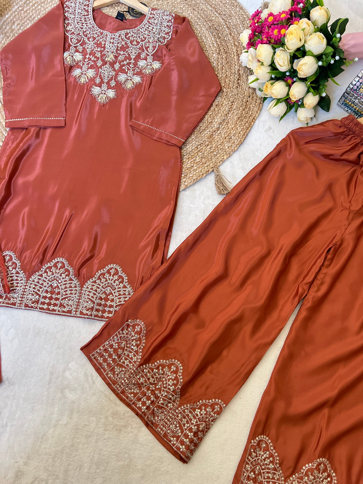 Beautiful dress in Muslin Silk -1044