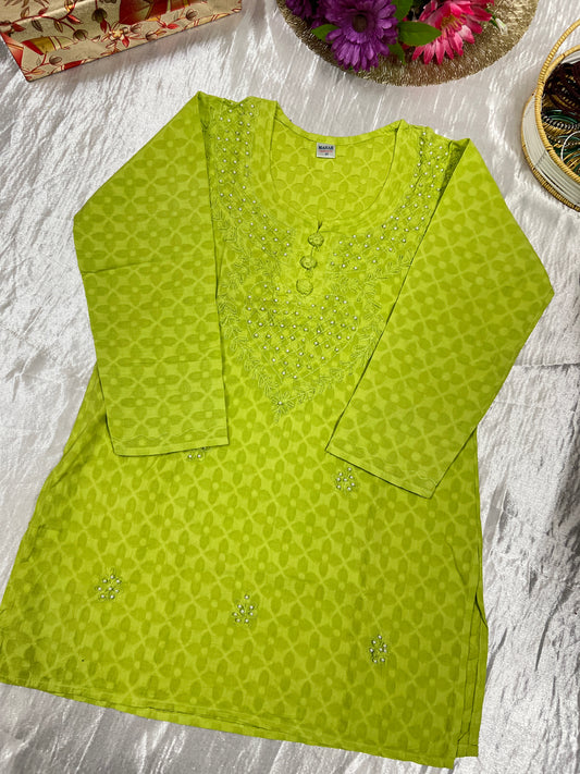 Cotton Chikankari kurti CBRP300