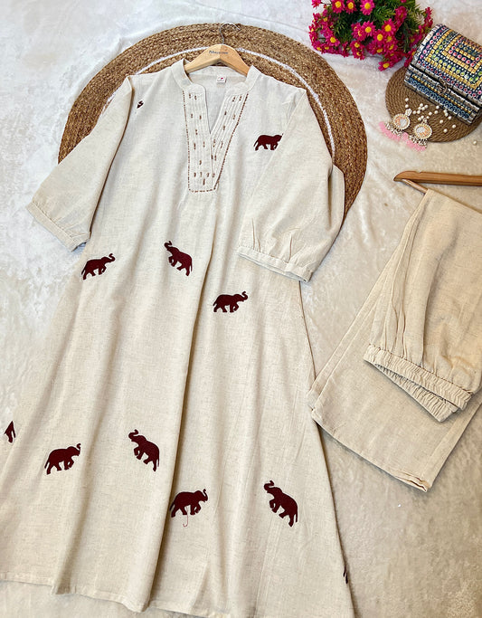 Beautiful cord set in cotton flex material perfect for summer