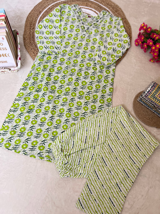 Cotton kurtie pant set