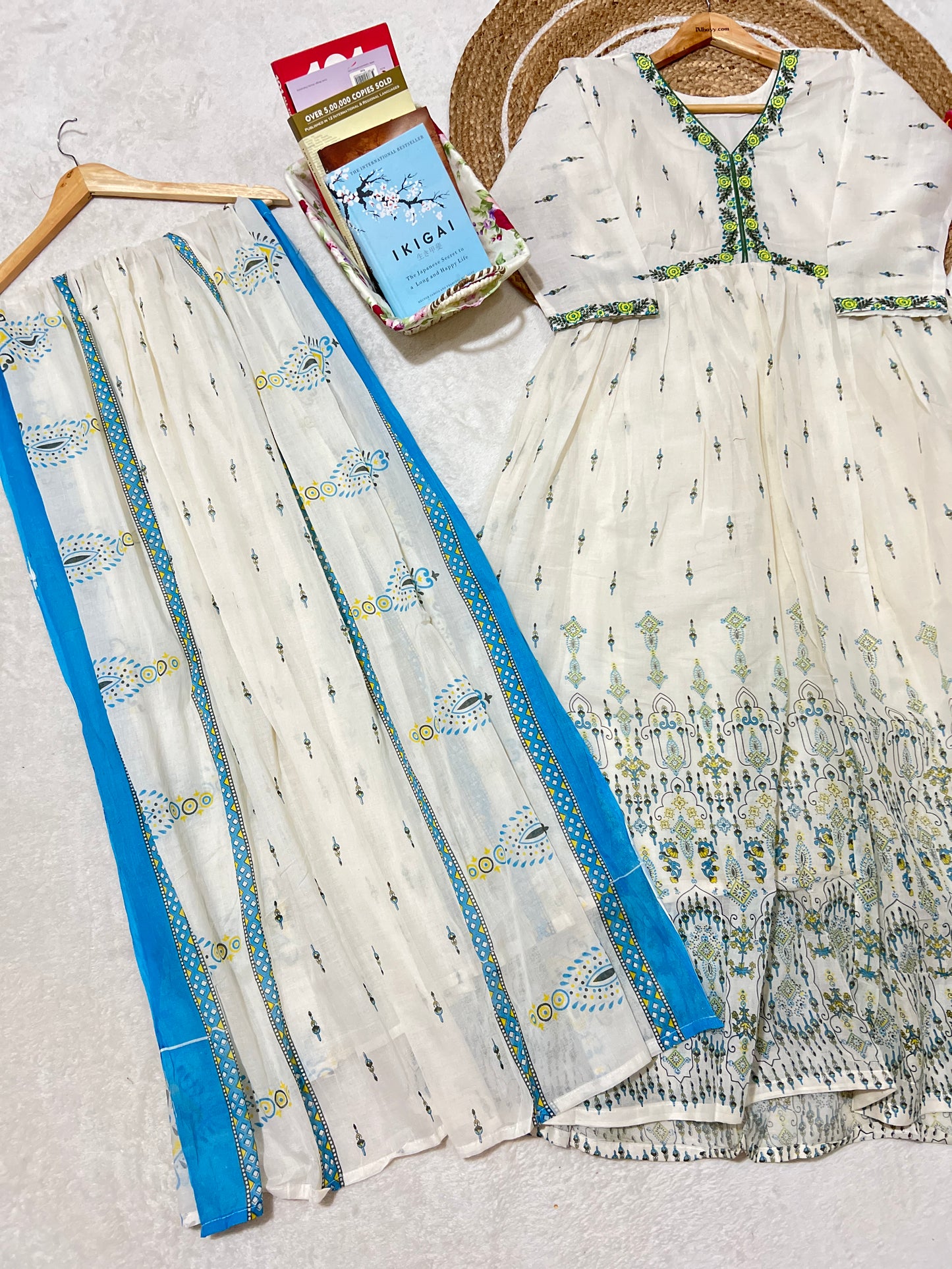 1024-cotton frock dupatta