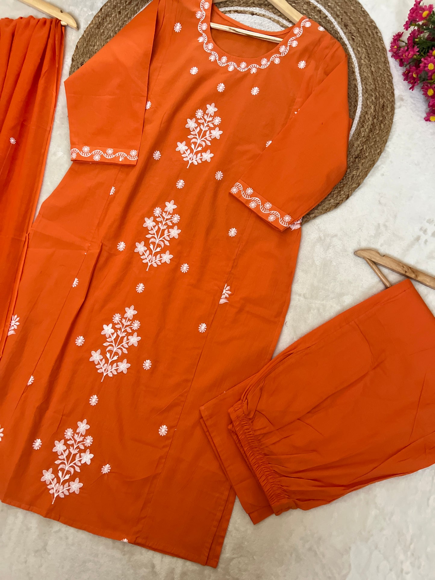 Premium cotton suit set (full embroidery)