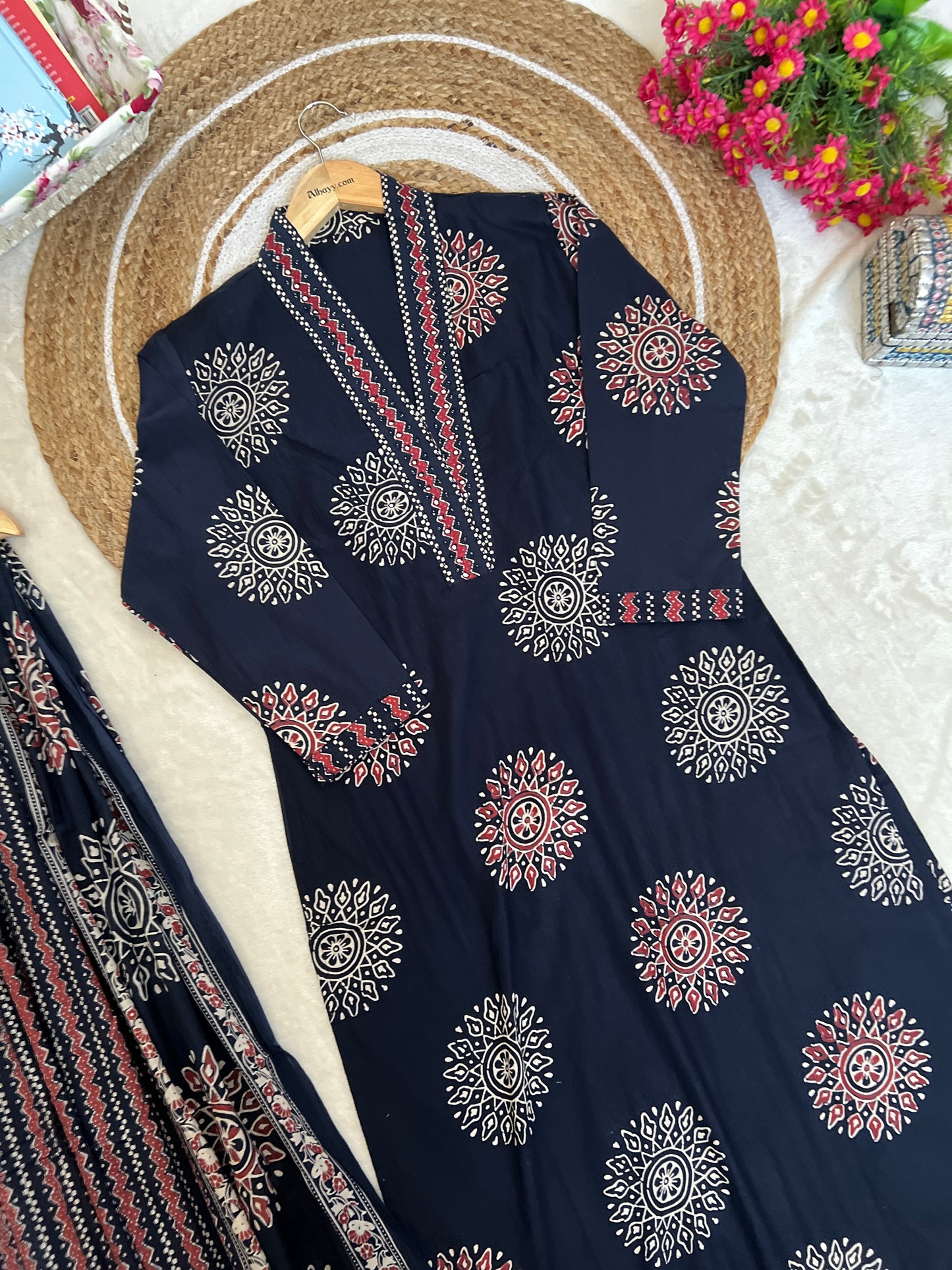 Premium cotton suit set ( full print work )