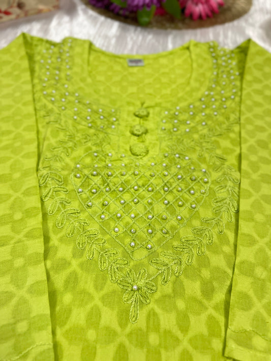 Cotton Chikankari kurti CBRP300