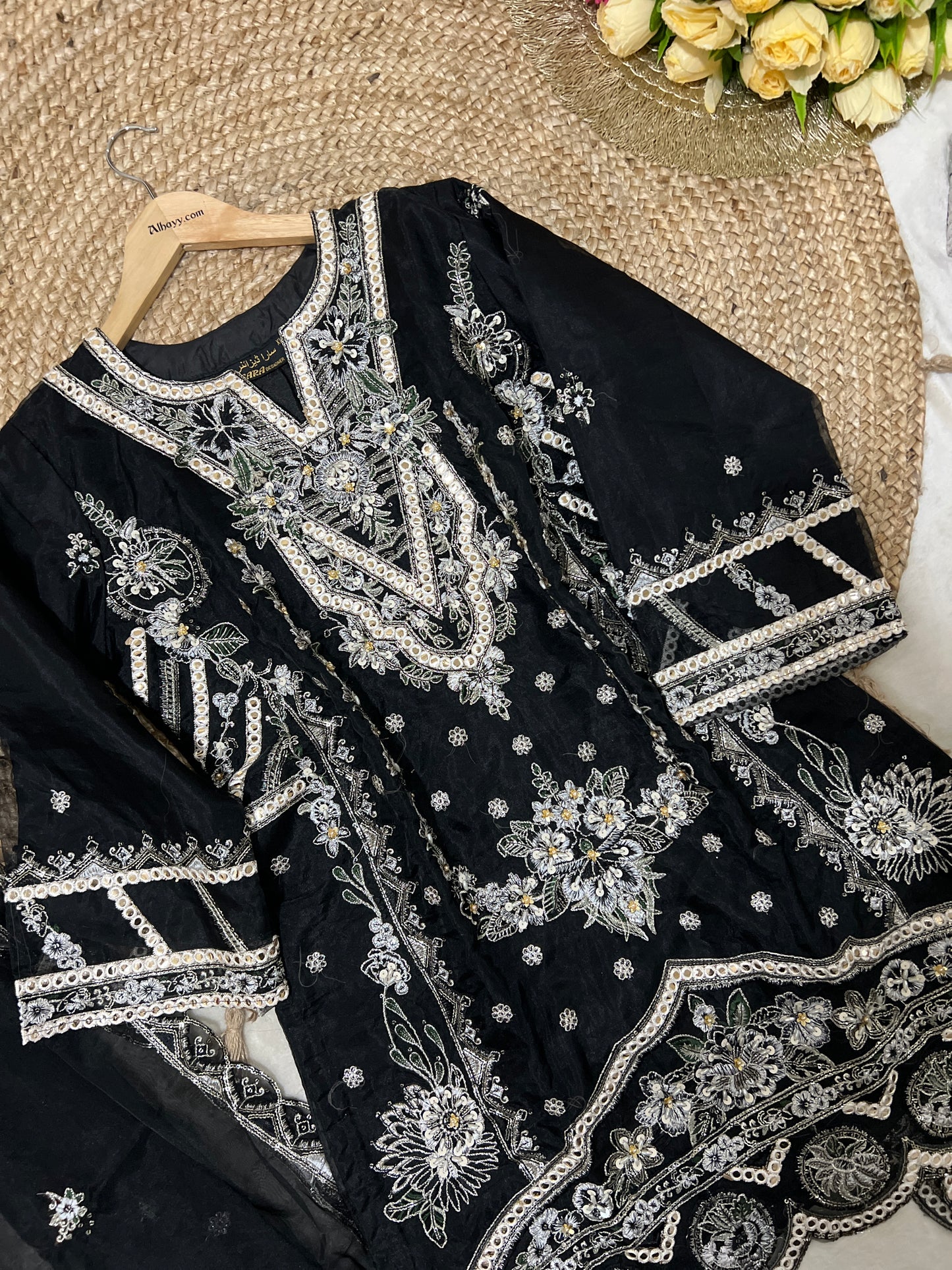 Premium Suit set -material organza with full embroidery and sequins work CBRP2064