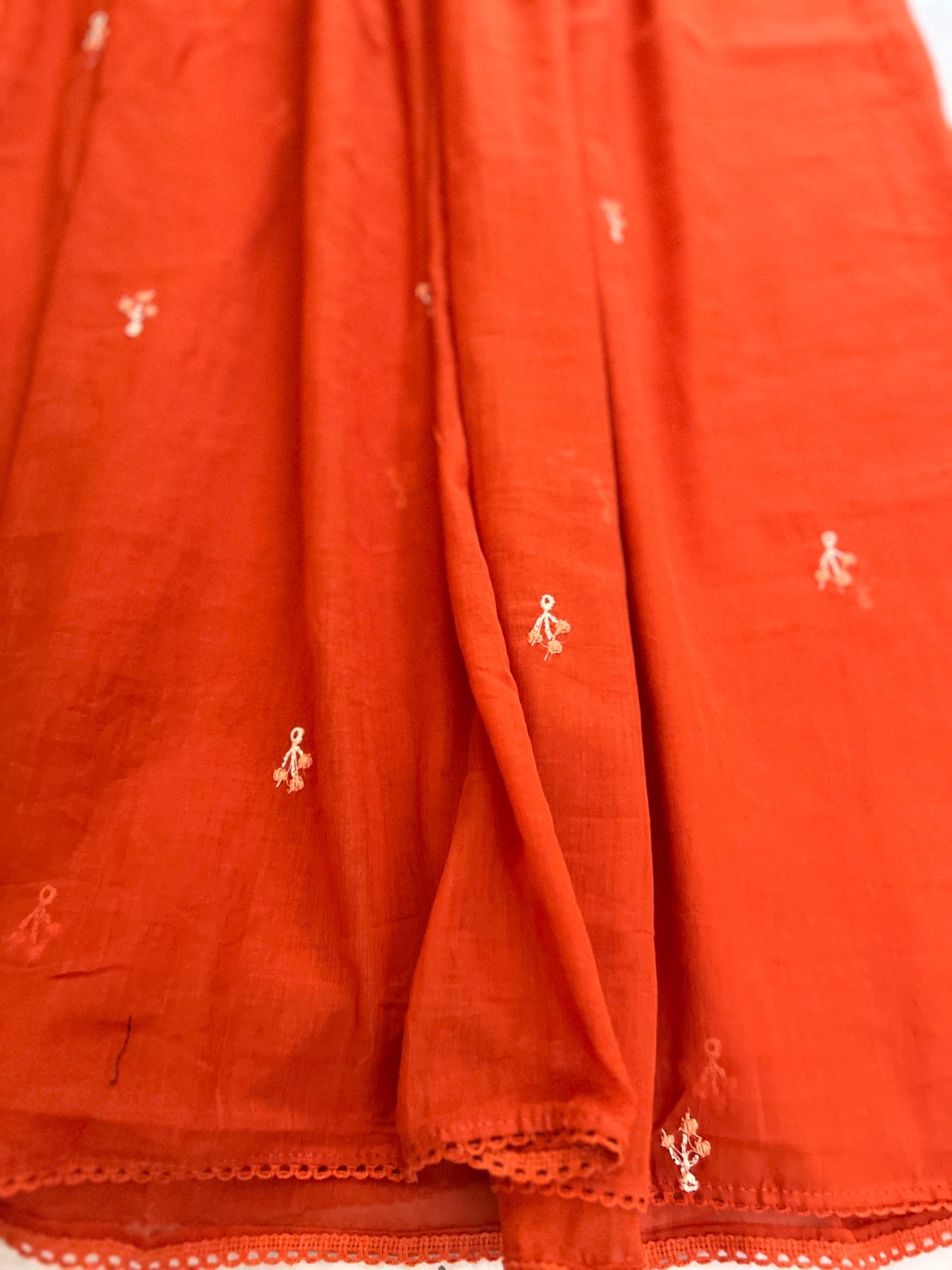 Premium cotton suit set ( embroidery mirror and sequins work & tessal on neck , dupatta with full embroidery )