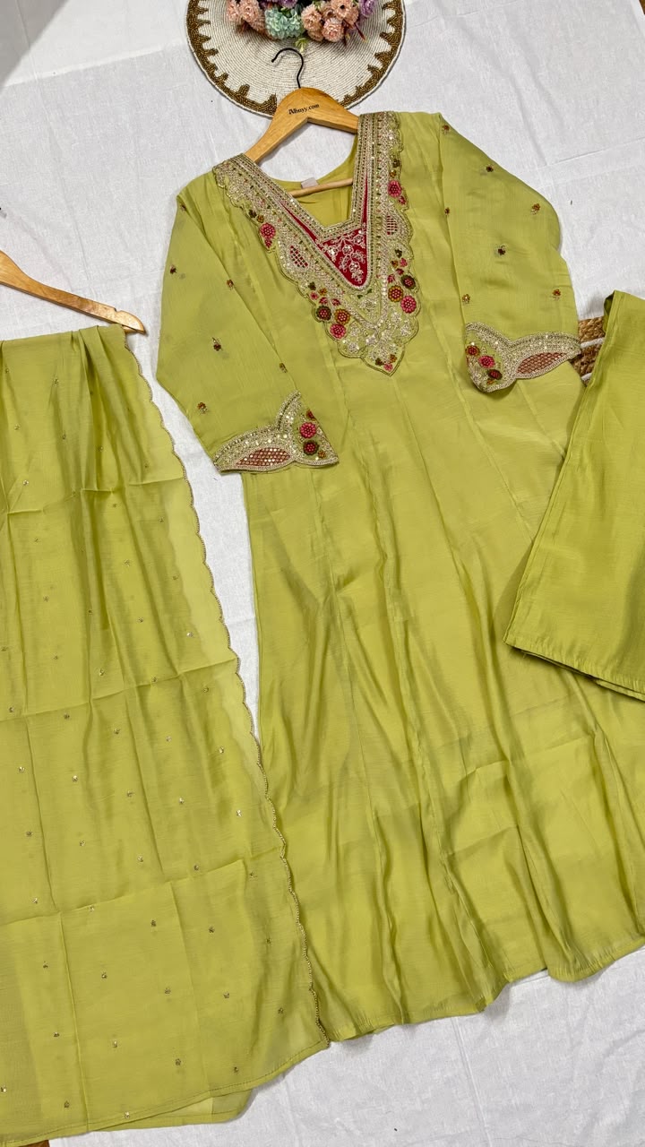 Suit set mul chanderi